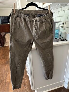 Bullhead Olive Green Skinny Jogger Jeans